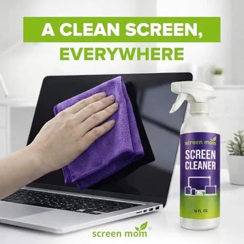 Screen Mom Screen Cleaner Spray 16oz | Streak-Free, Alcohol-Free, Microfiber Cloth thumbnail 6