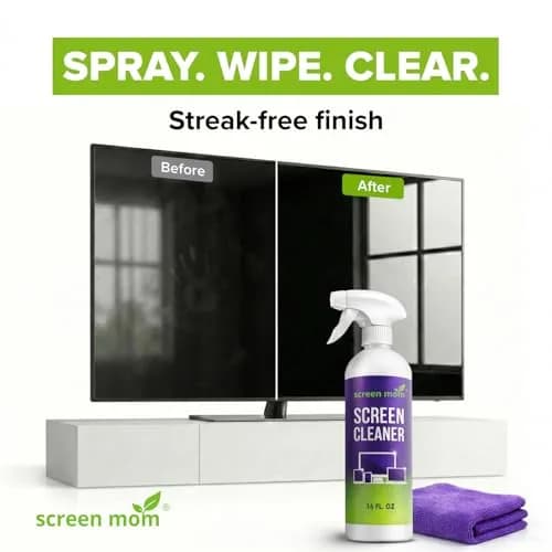 Screen Mom Screen Cleaner Spray 16oz | Streak-Free, Alcohol-Free, Microfiber Cloth thumbnail 3