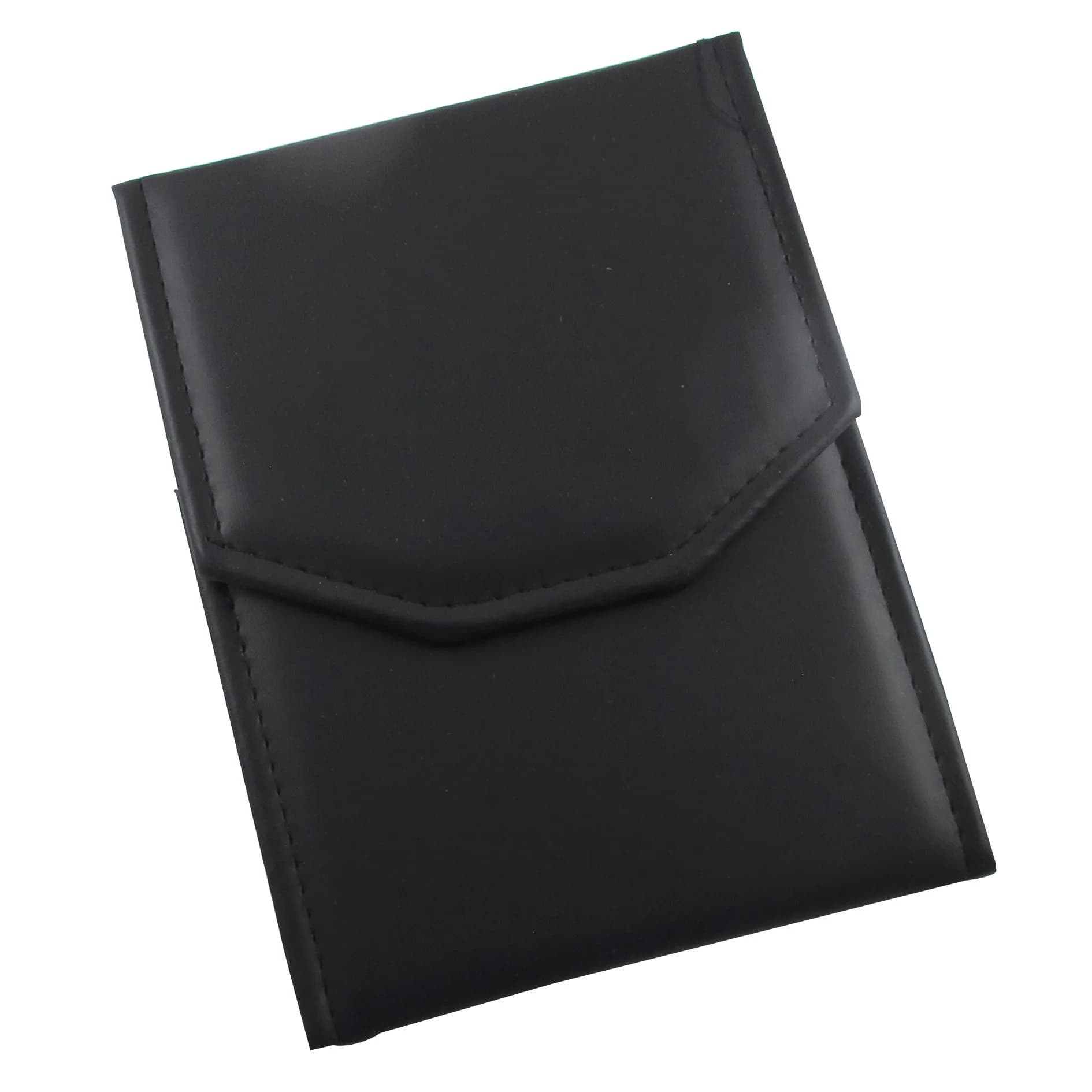 Isaac Kieran Black Leatherette Necklace Jewelry Travel Folder Storage Case | Elegant Gift Organizer (6.7" x 5.5") - main product image
