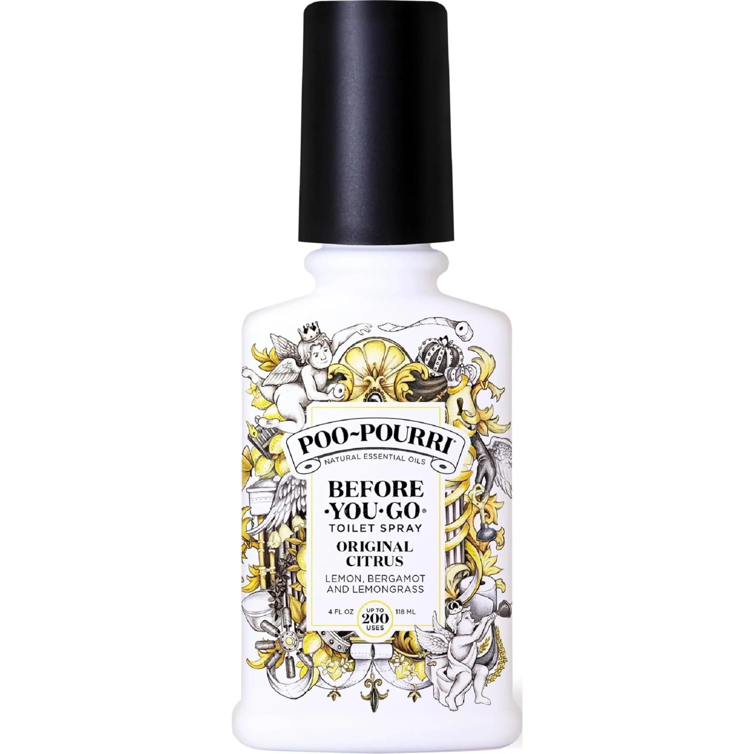 Poo-Pourri Before-You-Go Toilet Spray Original Citrus 10ml (0.34 Fl Oz) | Prevents Bathroom Odors — 4 fl oz