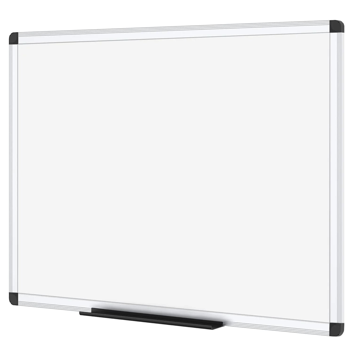 VIZ-PRO Magnetic Dry Erase Board 48 x 24 Inches Silver Aluminium Frame | Smooth Writing & Durable Surface