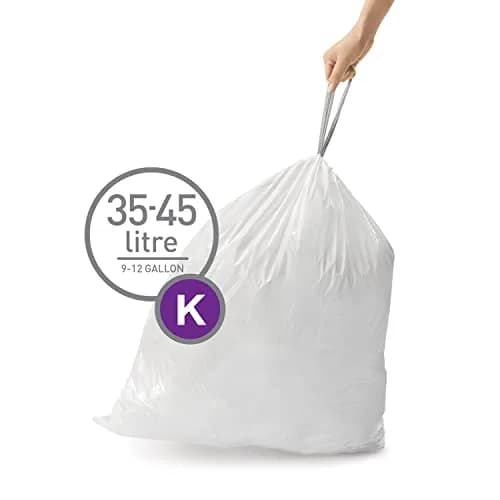 simplehuman Code K 60 Count Custom Fit Liners 30-45L | Mess-Free, Extra Thick, PCR Plastic thumbnail 2
