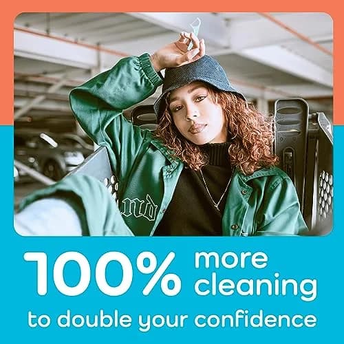 Plackers Twin Line Floss Picks, Cool Mint, 75 Count | Double-Strength Dental Floss for Easy Cleaning thumbnail 6