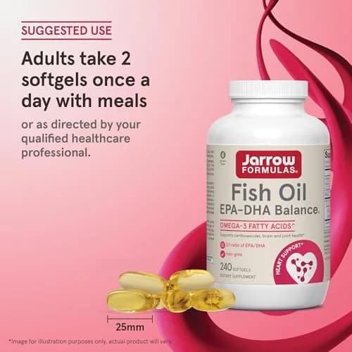 Jarrow Formulas EPA-DHA Balance Softgels 1200mg (240 Count) | Cardiovascular Support with 2:1 EPA:DHA Ratio thumbnail 7