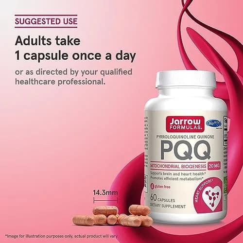 Jarrow PQQ 20 mg, Mitochondrial Biogenesis, 60 Capsules thumbnail 7
