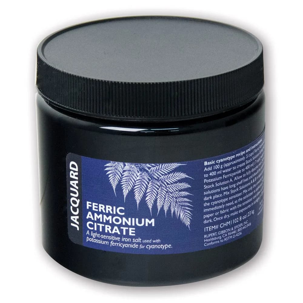 Jacquard Ferric Ammonium Citrate 226ml (8 Fl Oz) | Cyanotype Sensitizer for Fabric & Paper - main product image
