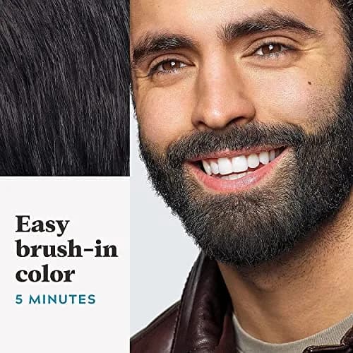 Just For Men Mustache & Beard Dye, Real Black M-55 | Ammonia-Free Gel for Coarse Facial Hair thumbnail 3