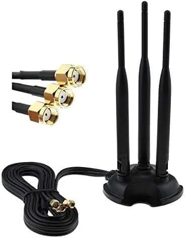 TECHTOO Dual Band WiFi Antenna 6dBi 2.4/5.8GHz with RP-SMA Connector Magnetic Base | Extends Wireless Range thumbnail 5