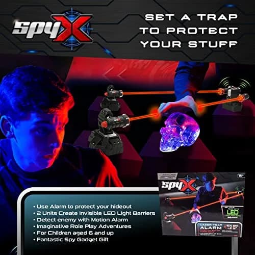 SpyX Lazer Trap Alarm Toy | Invisible Infrared Beam Motion Sensor Gadget for Kids Ages 6-14 thumbnail 2