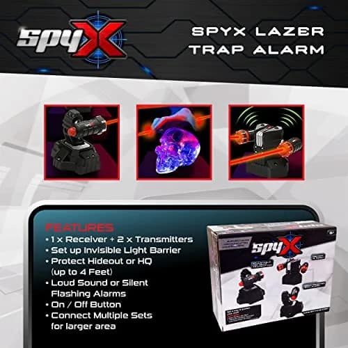 SpyX Lazer Trap Alarm Toy | Invisible Infrared Beam Motion Sensor Gadget for Kids Ages 6-14 thumbnail 3