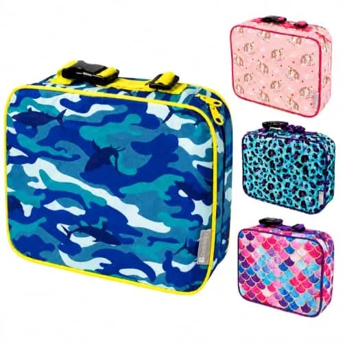 Bentology Kids Insulated Lunch Box Blue Camouflage | 22.86cm x 20.32cm x 5.08cm (10" x 8" x 3") thumbnail 1