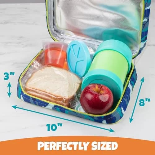 Bentology Kids Insulated Lunch Box Blue Camouflage | 22.86cm x 20.32cm x 5.08cm (10" x 8" x 3") thumbnail 4