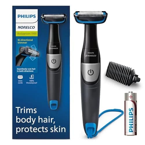 Philips Norelco Bodygroom Series 1100 BG1026/60 Showerproof Body Hair Trimmer for Men | Trims Below Neck Safely thumbnail 1