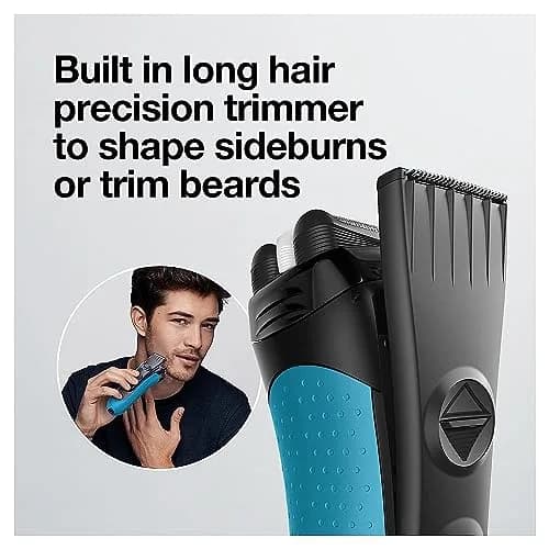 Braun Series 3 Electric Shaver 3040s Blue/Black 4 Piece Set | Precision Trimmer for a Close Shave thumbnail 7