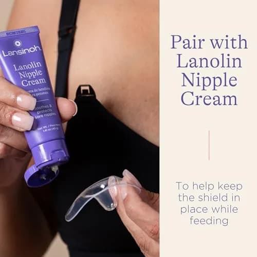 Lansinoh Contact Nipple Shields for Nursing Mothers, 24mm | Helps with Latch-On Challenges thumbnail 8