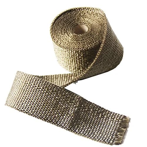LEDAUT Titanium Exhaust Heat Wrap 2" x 16' Roll with 4 Stainless Steel Ties | Withstands 1800F Direct Heat thumbnail 5