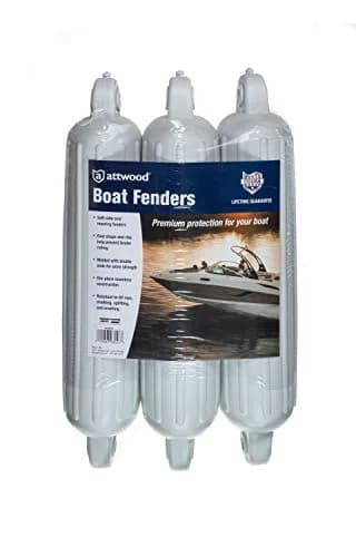 attwood SoftSide Boat Fender, White, 5-Inch x 22-Inch | UV & Fading Resistant, Pack of 3 thumbnail 3