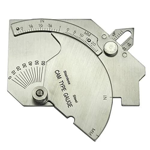RIVERWELD Bridge Cam Gauge Welding Inspection Depth of Undercut & Fillet Weld Size, 50mm (2 Inch) | Stainless Steel thumbnail 1