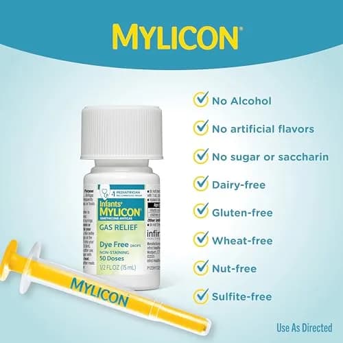 MYLICON Infant Gas Relief Drops 0.3ml/0.6ml Dosage 0.5 Fl Oz (15ml) | Gentle Simethicone Formula for Babies thumbnail 7