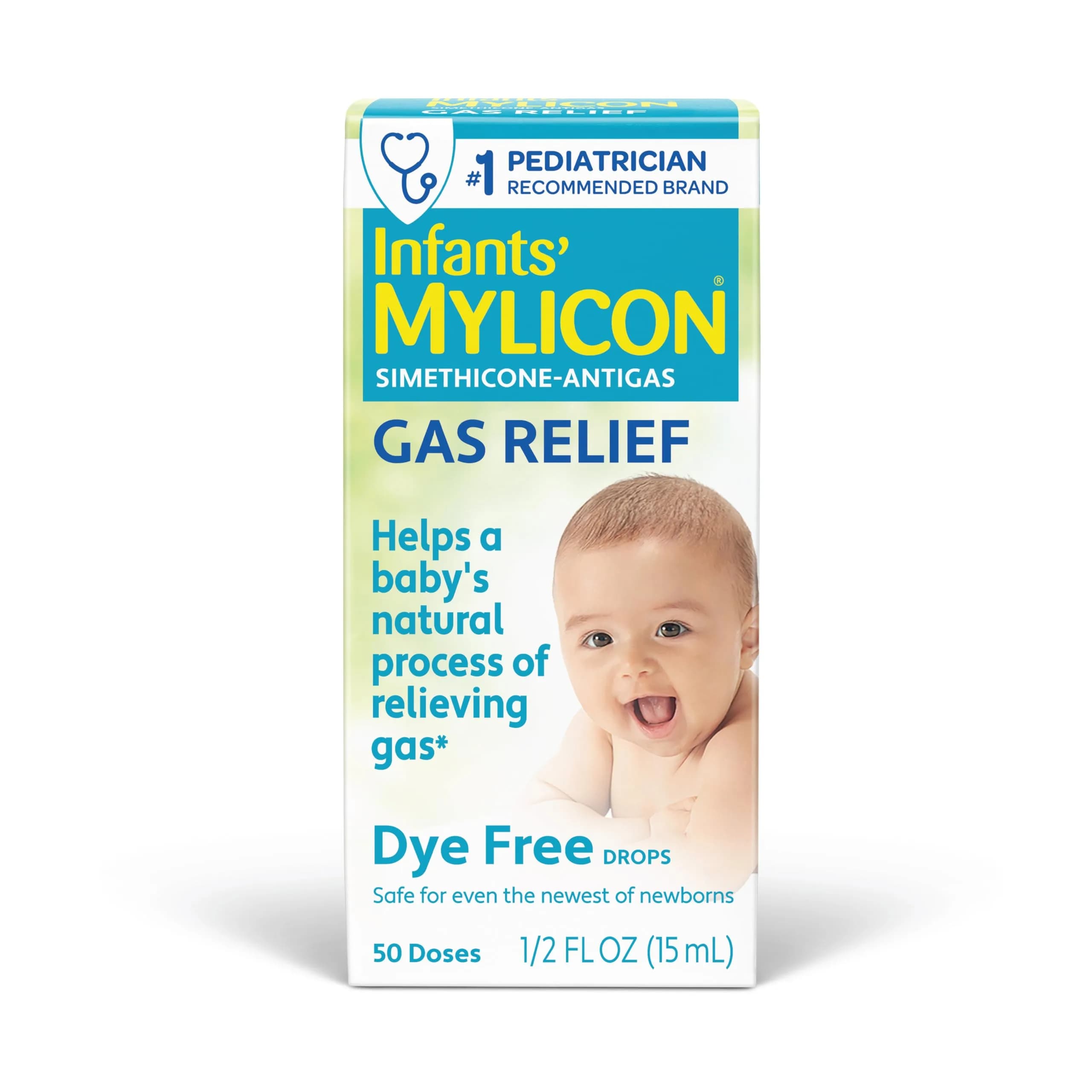 MYLICON Infants Gas Relief Drops for Babies, Dye Free Formula, 1 Fl Oz (Pack of 3) | Gentle Relief for Newborns — 0.5 fl oz