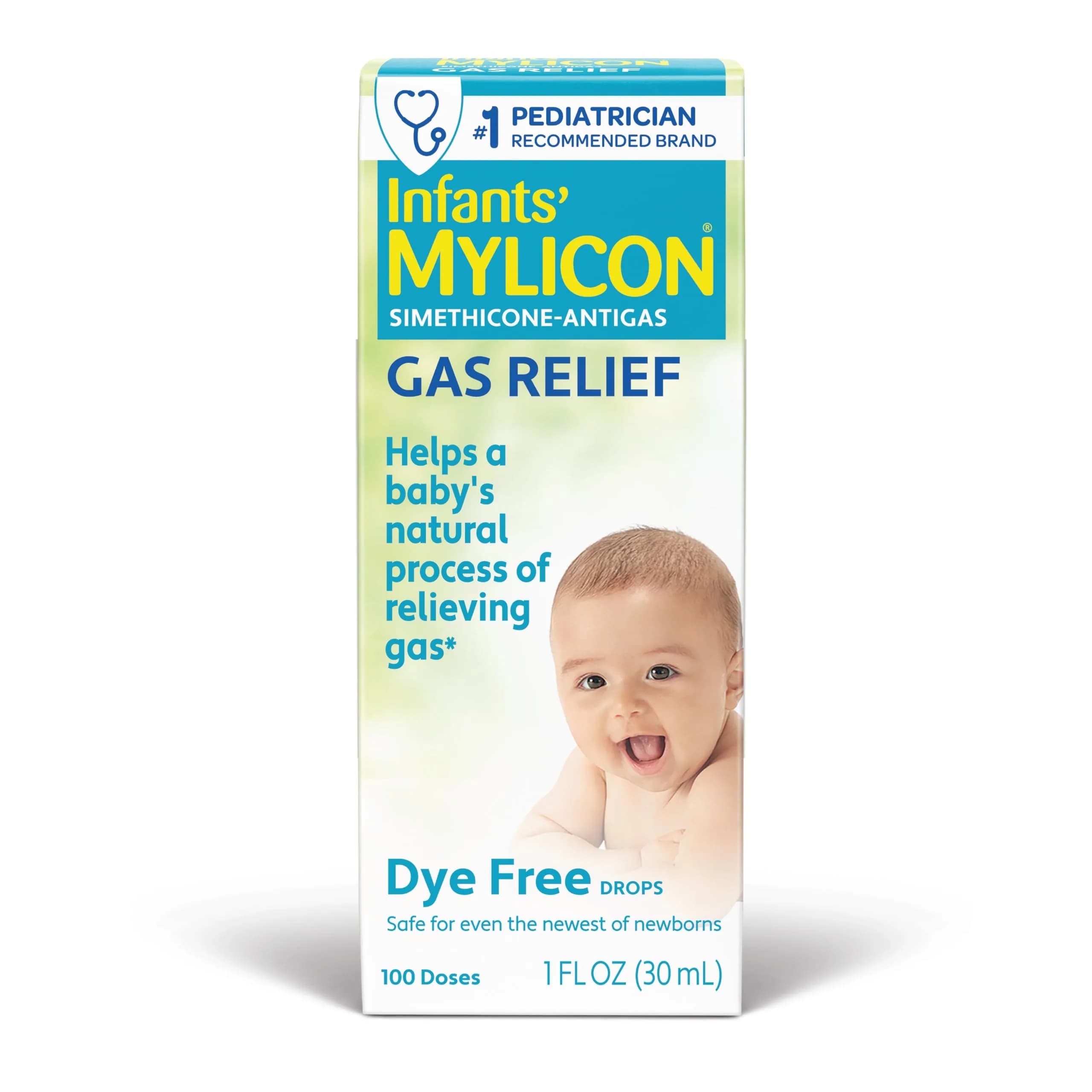 MYLICON Infants Gas Relief Drops for Babies, Dye Free Formula, 1 Fl Oz (Pack of 3) | Gentle Relief for Newborns — 1 Fl Oz