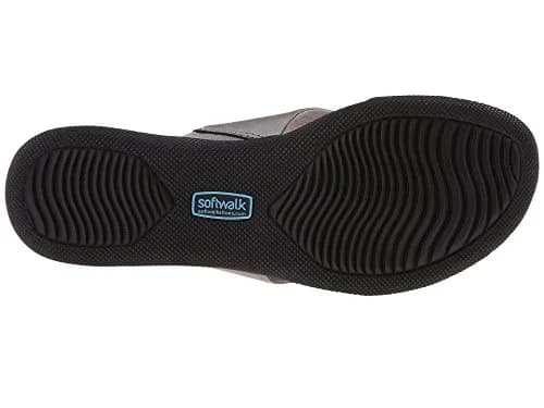 SoftWalk Flat Sandals Pewter Soft Nappa Leather 10.5 N | Classic Comfort for Women thumbnail 5