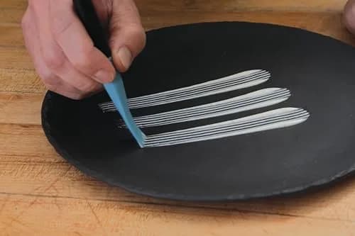 Mercer Culinary Silicone Plating Comb Brush Blue | Heat-Resistant Food-Safe Silicone thumbnail 5