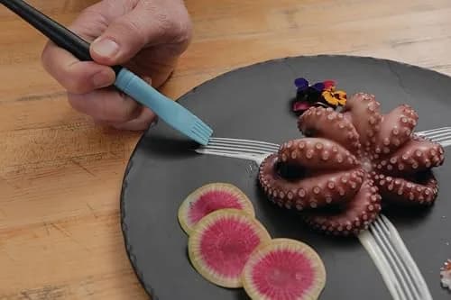 Mercer Culinary Silicone Plating Comb Brush Blue | Heat-Resistant Food-Safe Silicone thumbnail 6
