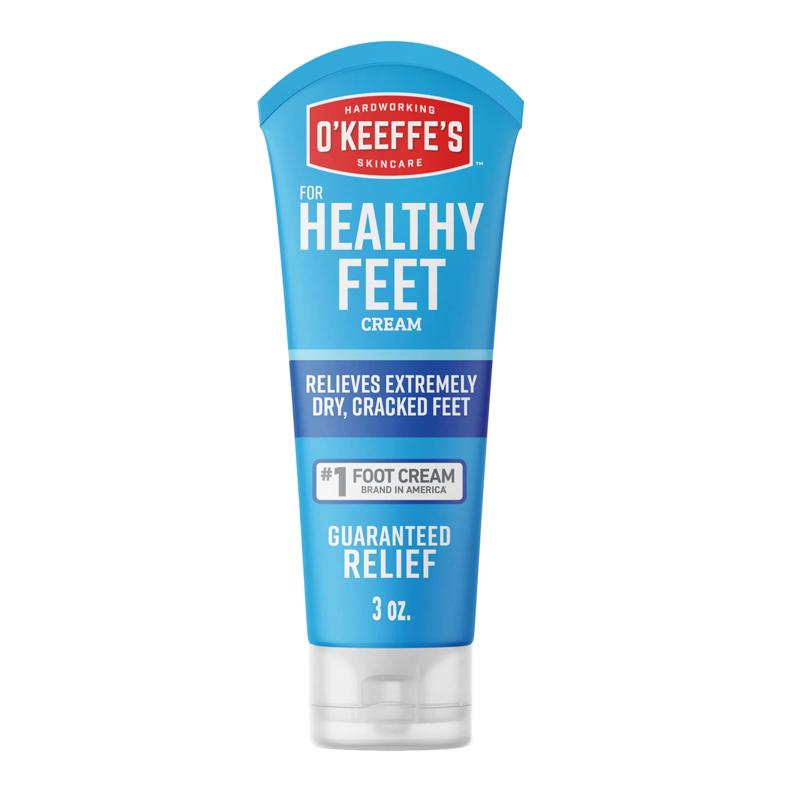 O'Keeffe's Healthy Feet Cream 7 oz (198 g) | Intensive Relief for Cracked Feet — 3 Ounce