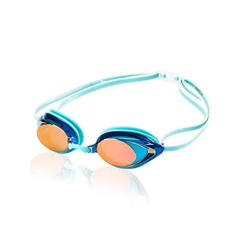 Speedo Women's Mirrored Vanquisher Swim Goggles | Anti-Fog, UV Protection, 4 Nose Pieces thumbnail 1