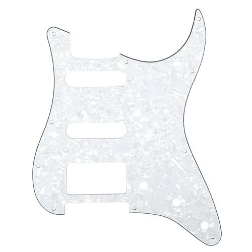 Musiclily Pro HSS 11 Hole ST Guitar Pickguard 4Ply White Pearl | Fits Fender Stratocaster thumbnail 1