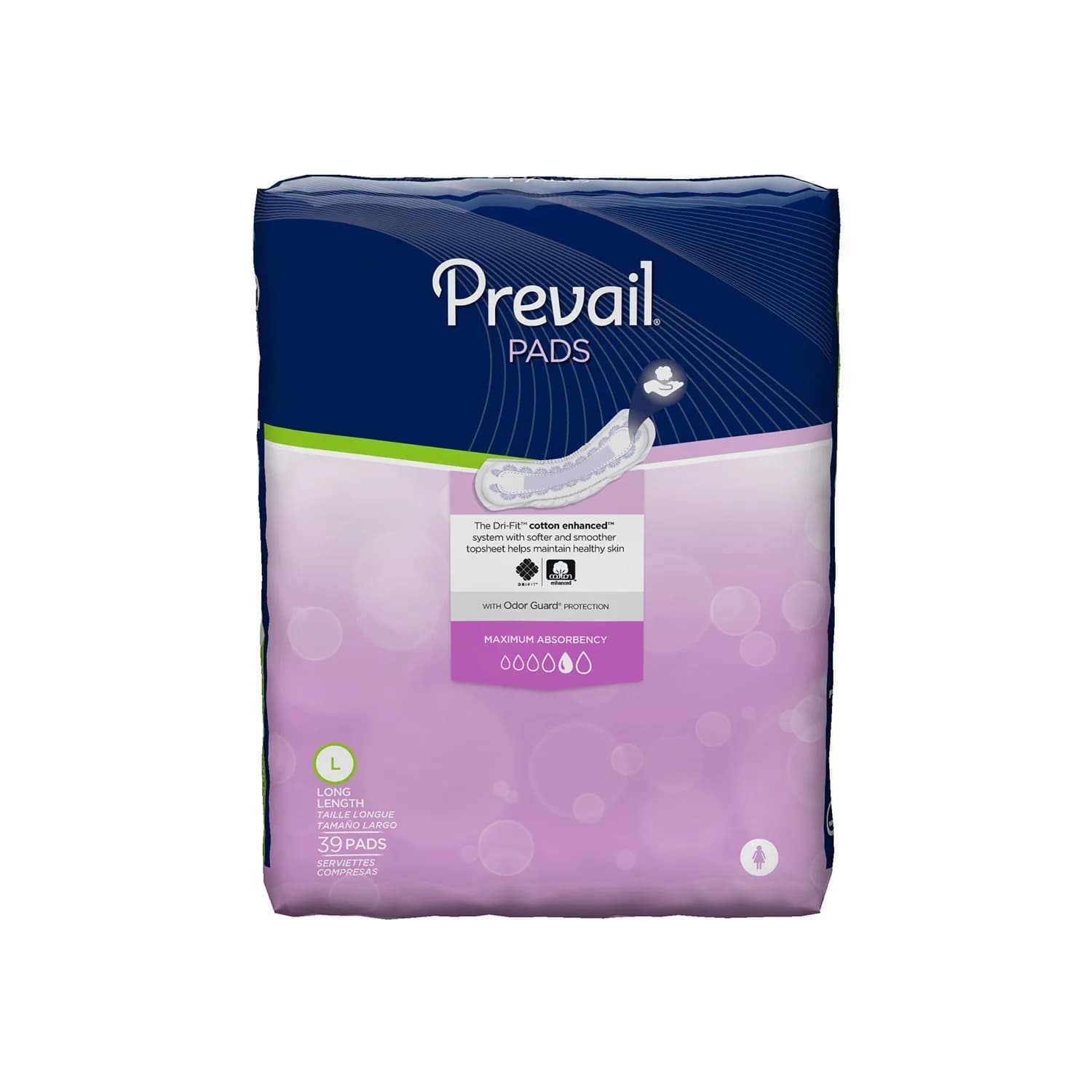 Prevail Plus Long Length Incontinence Pads Ultimate Absorbency 16 inch (40.64 cm) | USA Imported, Duties Included — Maximum 13 Inch