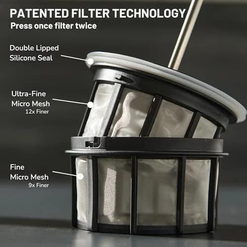 ESPRO Go P0 Ultralight French Press Coffee Maker for Travel, Vacuum Insulated Stainless Steel, 16 Ounces thumbnail 3