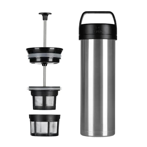 ESPRO Go P0 Ultralight French Press Travel Coffee Maker 16oz | Vacuum Insulated Stainless Steel thumbnail 1