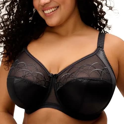 Elomi Cate Underwire Banded Bra 34G | Full Coverage Support & Elegant Sheer Embroidery thumbnail 2