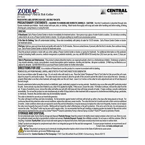 Zodiac Flea & Tick Collar for Cats, 13" | 7-Month Protection, Easy Release thumbnail 2