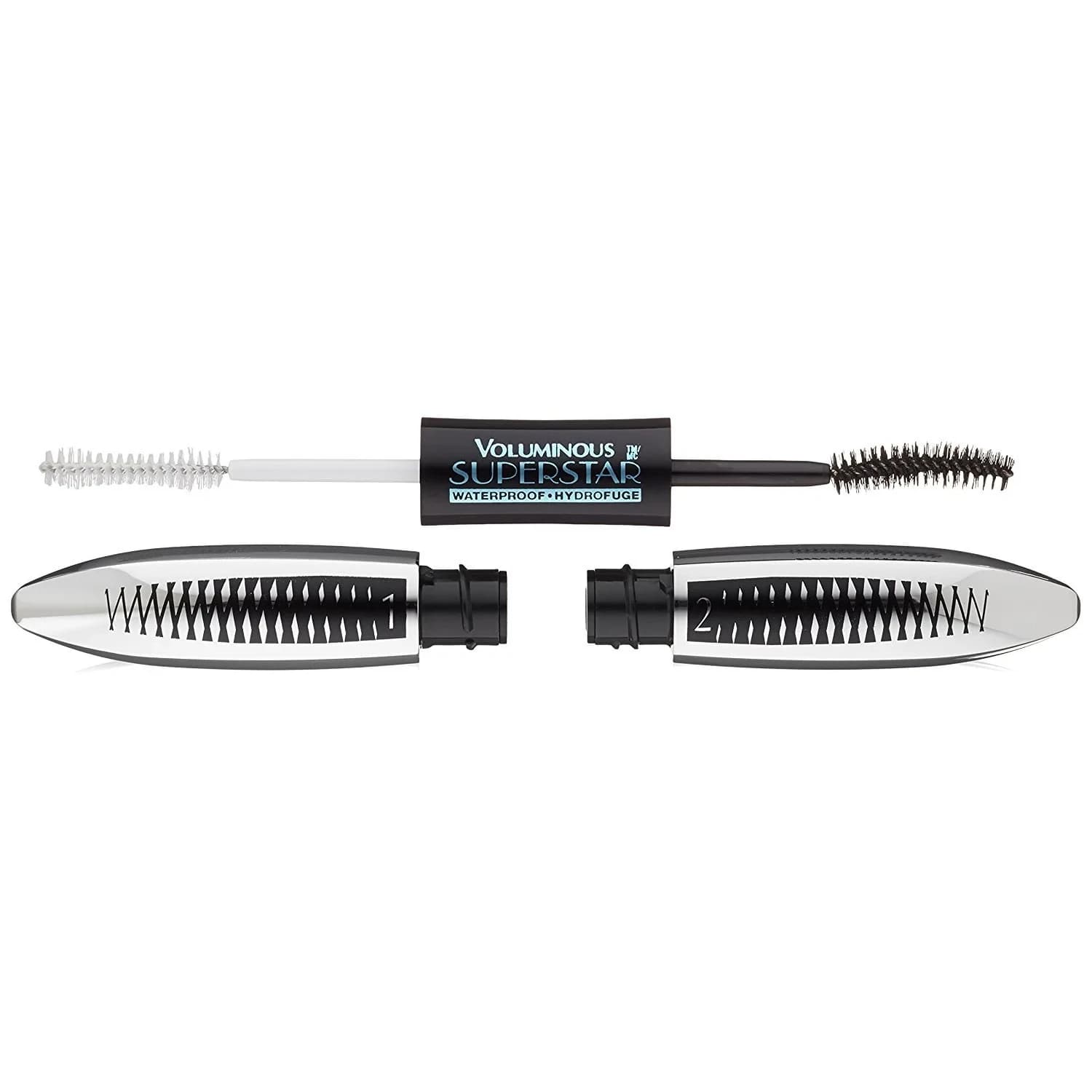 L'Oreal Paris Voluminous Superstar Waterproof Mascara, Blackest Black, 12 ml (0.41 Fl Oz) | Show-Stopping Lash Effect — Waterproof Black