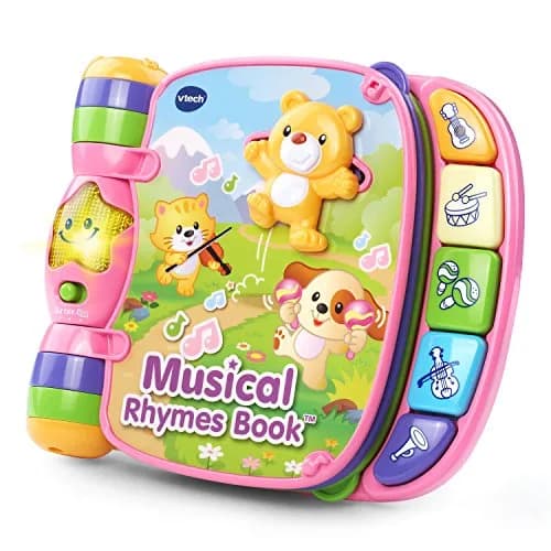 VTech Musical Rhymes Book, Pink | Electronic Learning Toy for 6-36 Months thumbnail 1