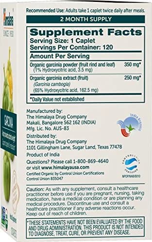 Himalaya Organic Garcinia Cambogia Herbal Supplement 600 mg thumbnail 2