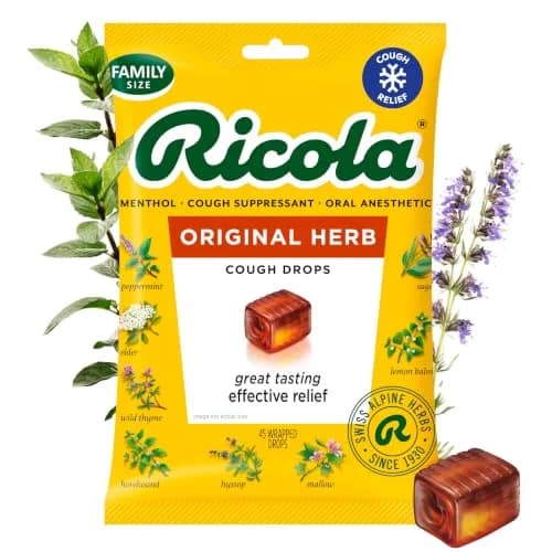 Ricola Original Herb Cough Drops 45 Count | Natural Throat Relief with Swiss Herbs thumbnail 1