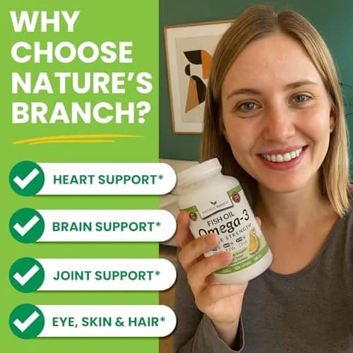 NATURE'S BRANCH Triple Strength Omega 3 Fish Oil 2400mg (120 Count) thumbnail 3