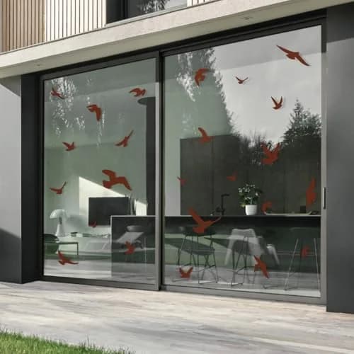 Decooo.be Anti-Collision Bird Strike Window Decals Set of 17 Silhouettes | Brown | Prevents Bird Collisions thumbnail 1