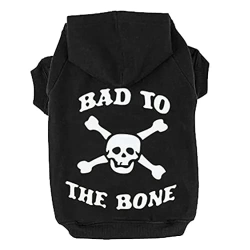 EXPAWLORER Dog Hoodie - Bad to The Bone Halloween Sweater XS | Cozy, Durable & Stylish thumbnail 1