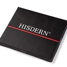 HISDERN Black Polka Dot Ascot Tie and Pocket Square Set 126cm (49.6") | Jacquard Woven Silk Blend for Men thumbnail 8