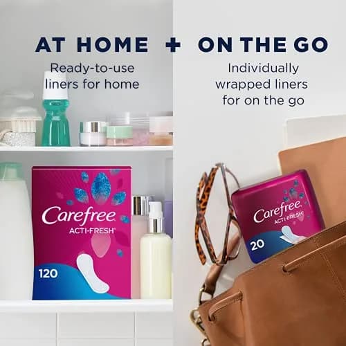 Carefree Acti-Fresh Panty Liners 54 Count | Fresh Scented, Light Leak Protection thumbnail 4
