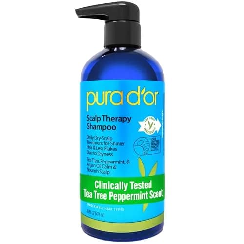 PURA D'OR Scalp Therapy Shampoo for Dryness and Buildup Care 473ml (16 Fl Oz) | Soothes Itchy Scalp thumbnail 1