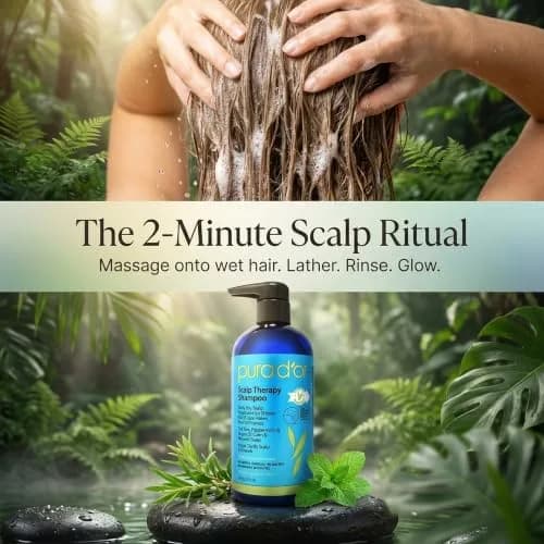 PURA D'OR Scalp Therapy Shampoo for Dryness and Buildup Care 473ml (16 Fl Oz) | Soothes Itchy Scalp thumbnail 7