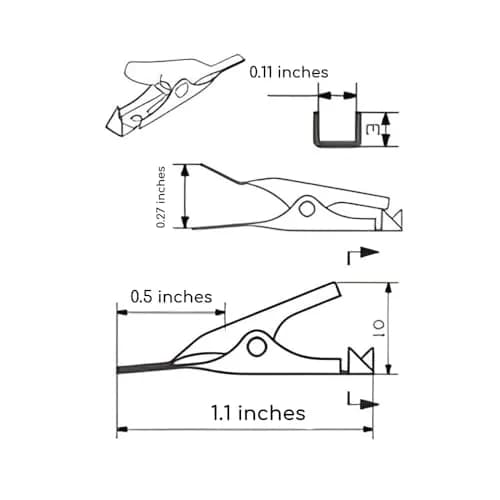 KUJOBUY Micro Alligator Copper Clips Pack of 50 | Precision Electrical Prototyping Tool thumbnail 11