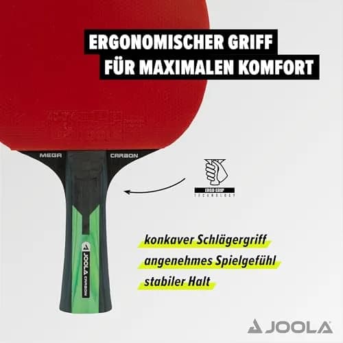 JOOLA Carbon Mega Table Tennis Bat - Multi-Colour | High-Speed Carbon Fiber, ITTF-Approved Rubber, Professional Control thumbnail 4