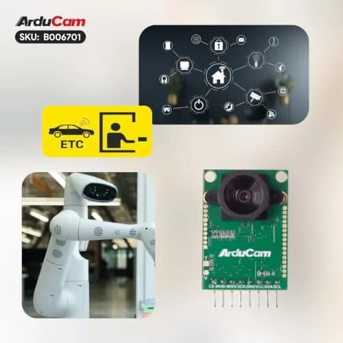 Arducam Mini Module Camera Shield with OV2640 2 Megapixels Lens | Compatible with Arduino UNO Mega2560 & Raspberry Pi Pico thumbnail 6